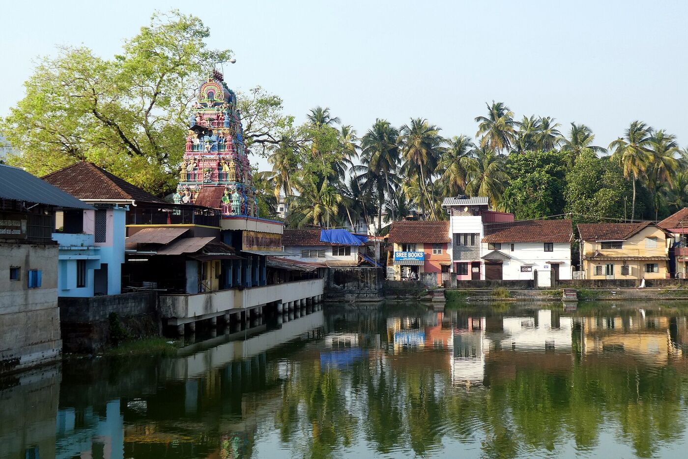 Kerala temple pond